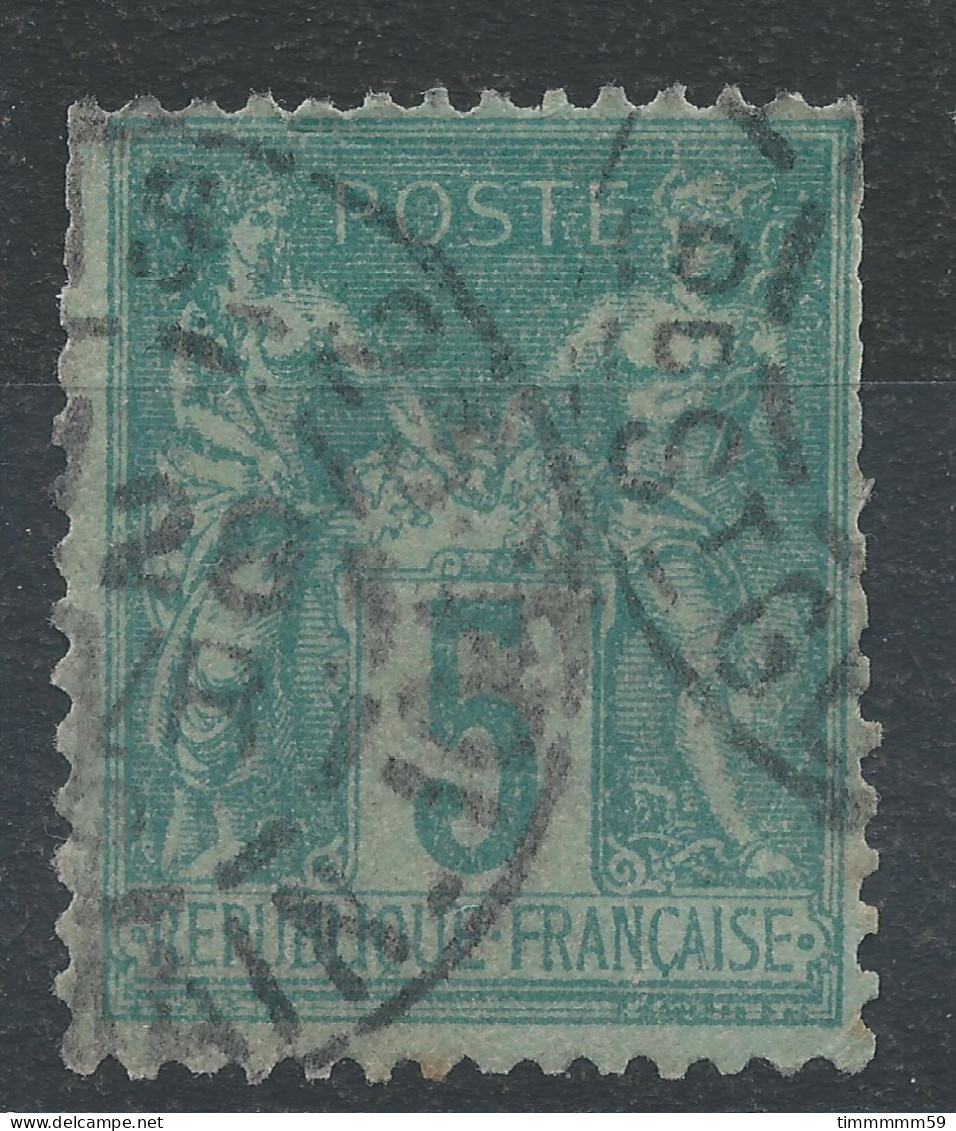 Lot N°82813   N°75, Oblitéré Cachet à Date De PARIS 25 "Bd St GERMAIN_104" - 1876-1898 Sage (Tipo II)