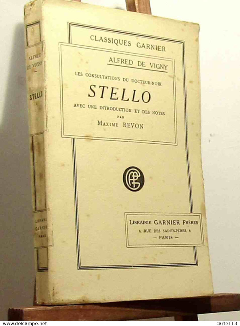 VIGNY Alfred De - LES CONSULTATIONS DU DOCTEUR NOIR - STELLO - 1901-1940