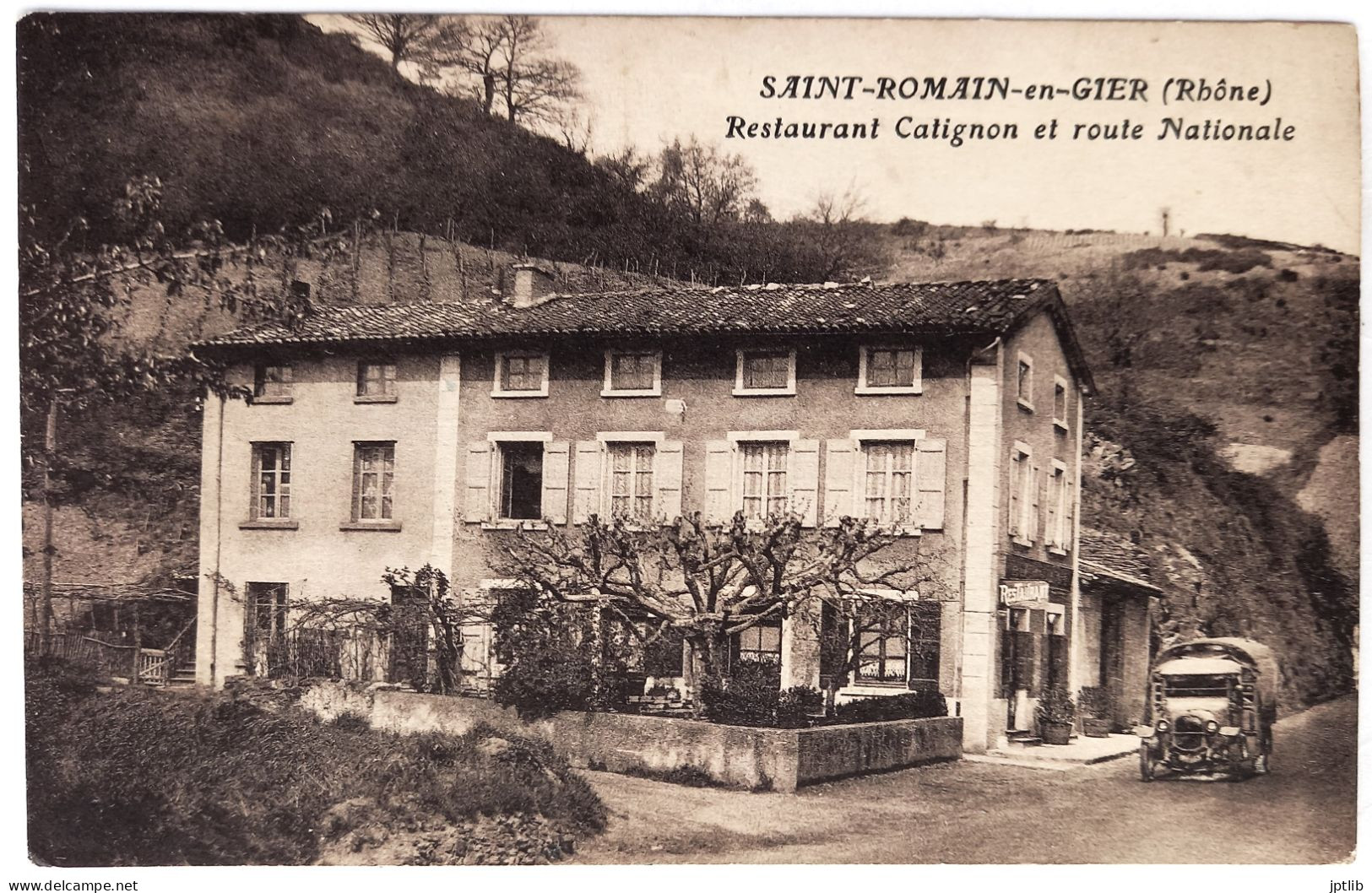 CPA Carte Postale / 69 Rhône, St Ou Saint-Romain-en-Gier / X. Goutagny, édit. / Restaurant Catignon Et Route Nationale. - Sonstige & Ohne Zuordnung