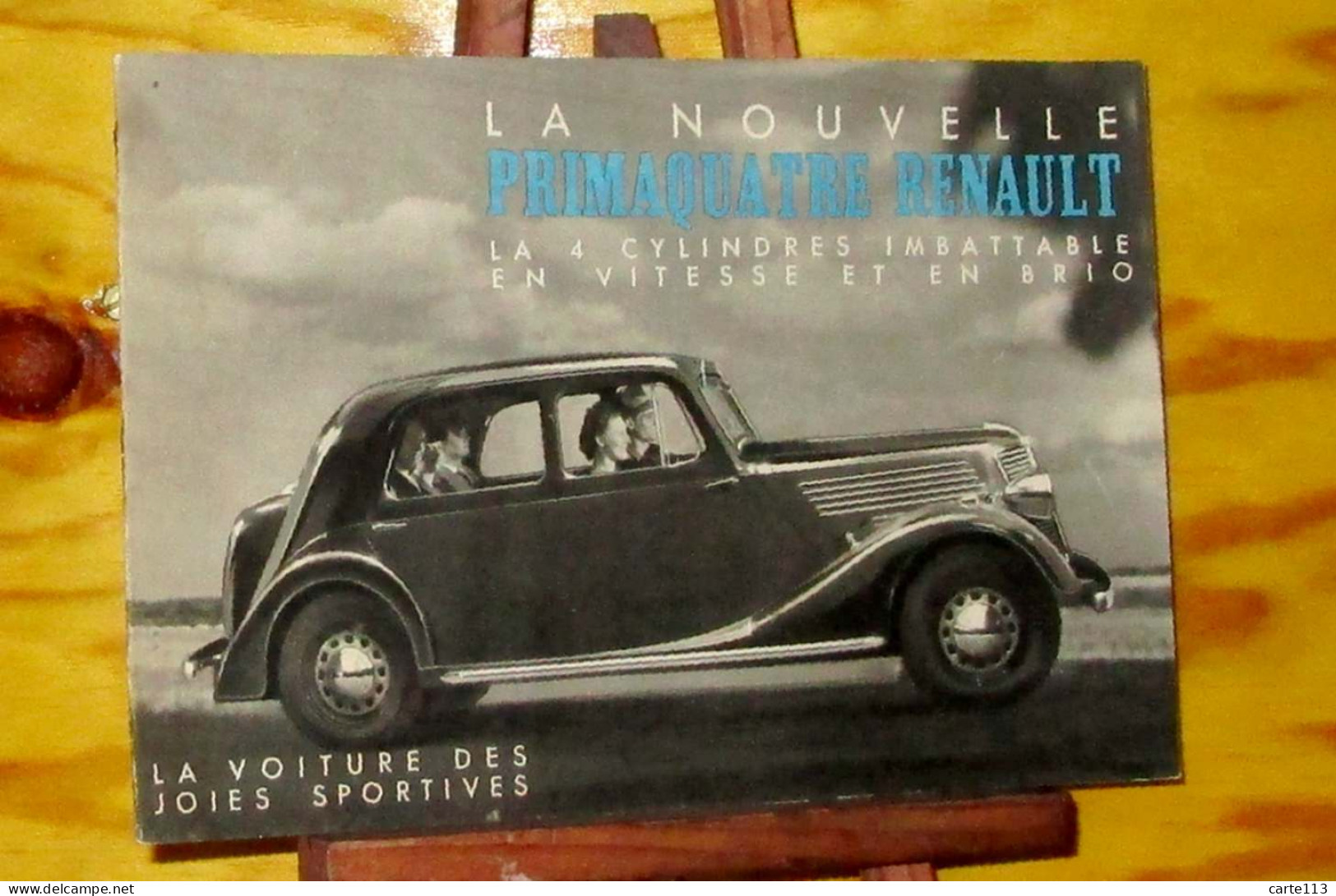 ANONYME  - LA NOUVELLE PRIMAQUATRE RENAULT 1939 - LA 4 CYLINDRES IMBATTABLE EN V - 1901-1940