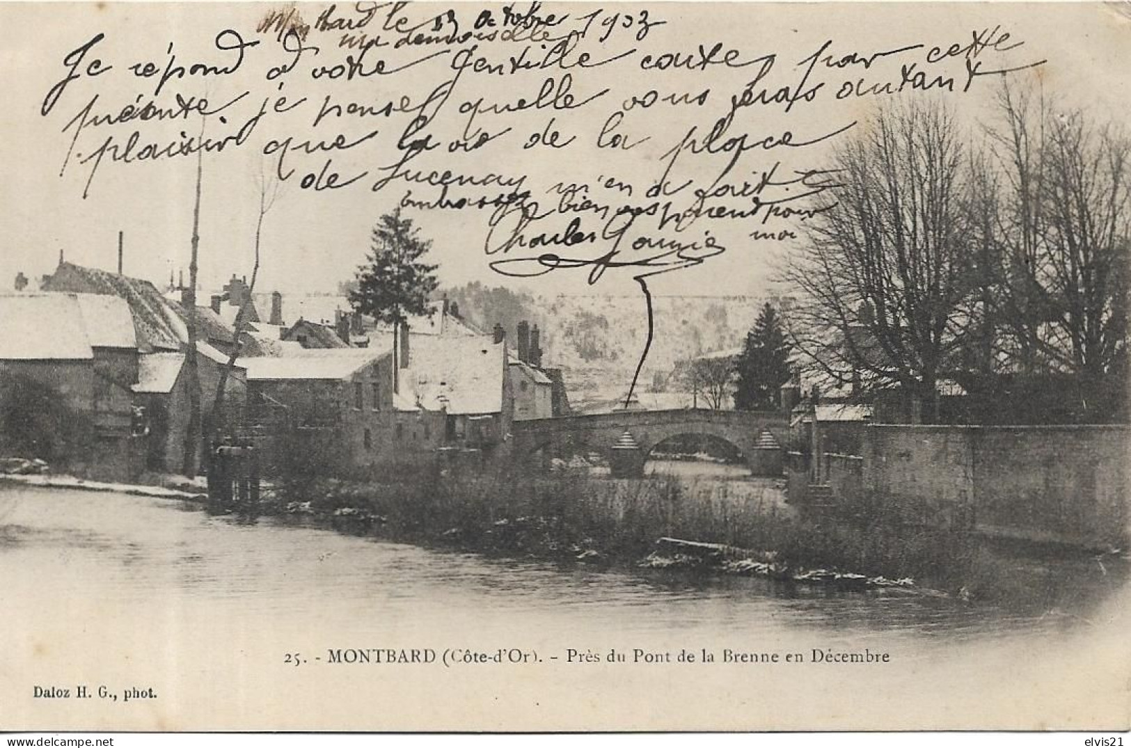 MONTBARD Près Du Pont De La Brenne En Décembre - Montbard