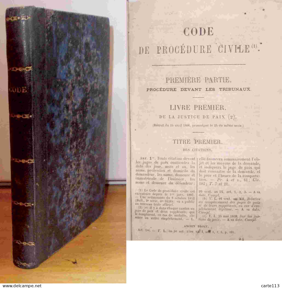 ANONYME - CODE DE PROCEDURE CIVILE - 1801-1900