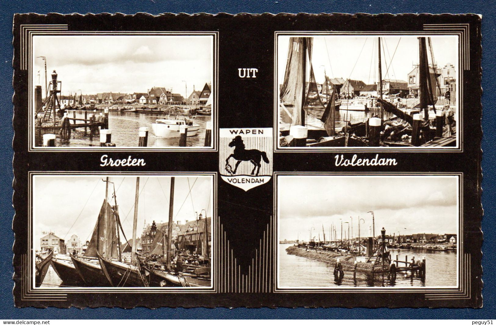 Groeten Uit Volendam. Multivues ( 4 Vues Et Blason Wapen Volendam) - Volendam