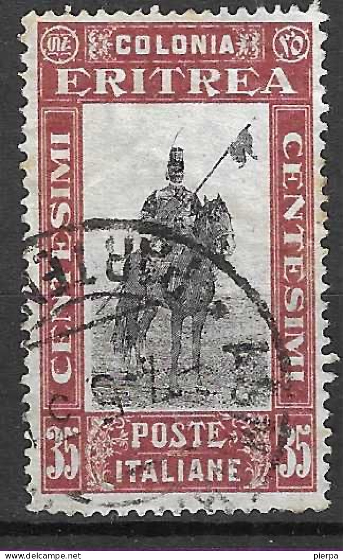 ERITREA - 1930 - LANCIERE - C. 35 - USATO (YVERT 149 - MICHEL 155 - SS 160) - Eritrea