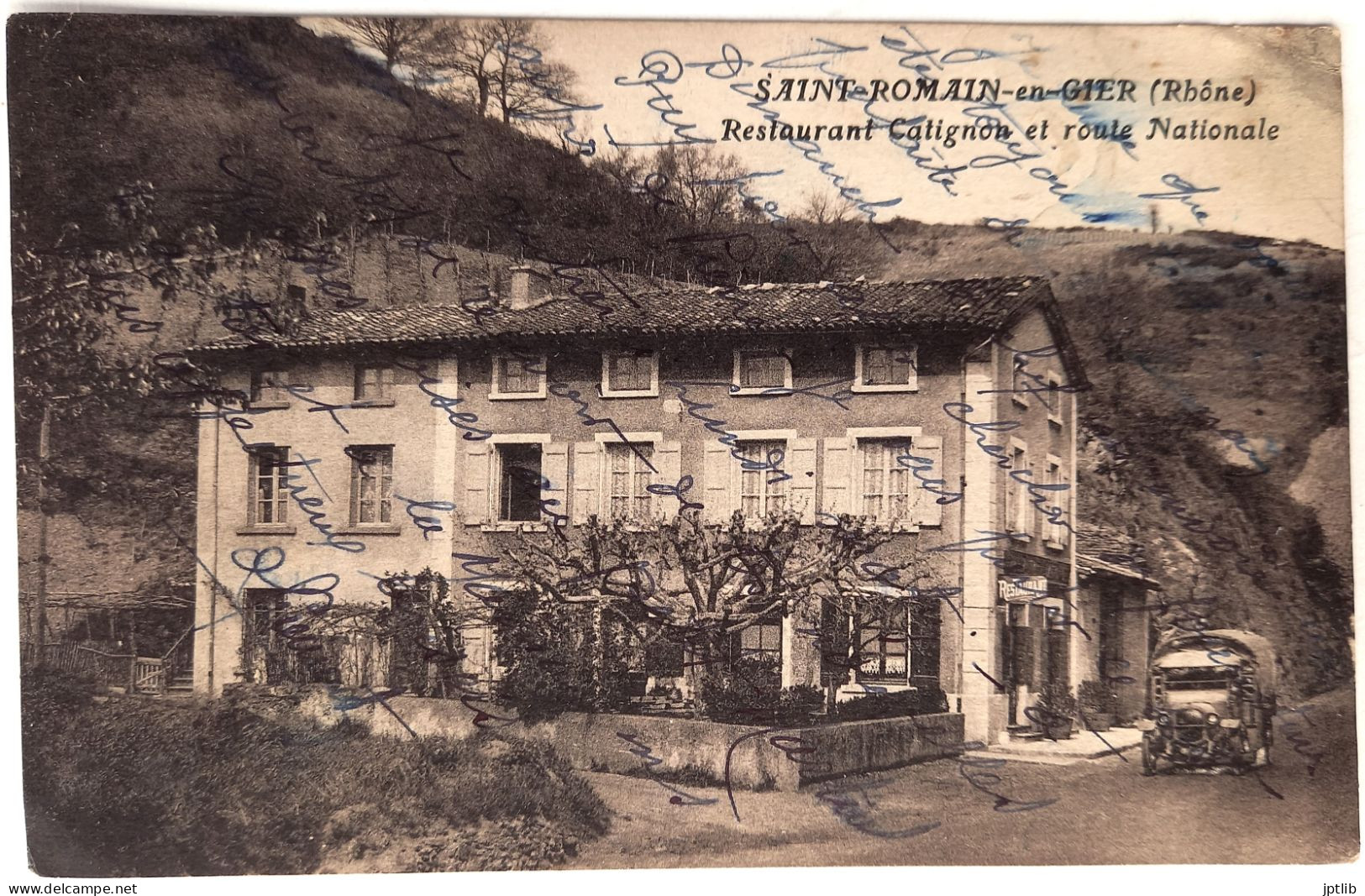 CPA Carte Postale / 69 Rhône, St Ou Saint-Romain-en-Gier / X. Goutagny, édit. / Restaurant Catignon Et Route Nationale. - Autres & Non Classés