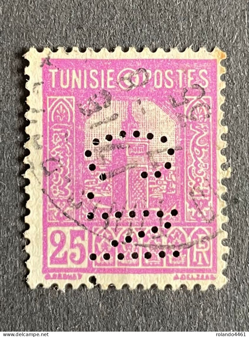 Protectorat TUNISIE N°128 C.N. 9 Indice 2 Perforé Perforés Perfins Perfin Superbe !! - Autres & Non Classés