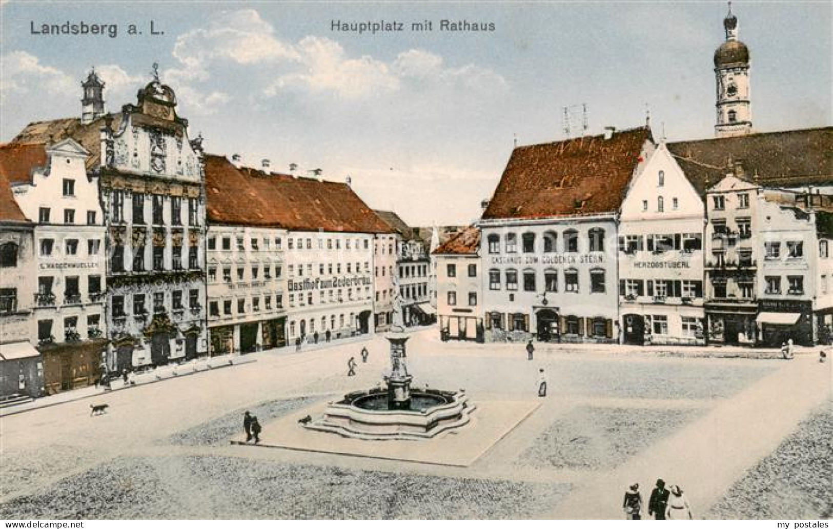 73791012 Landsberg Lech Hauptplatz M. Rathaus - Feldpost Landsberg Lech - Landsberg