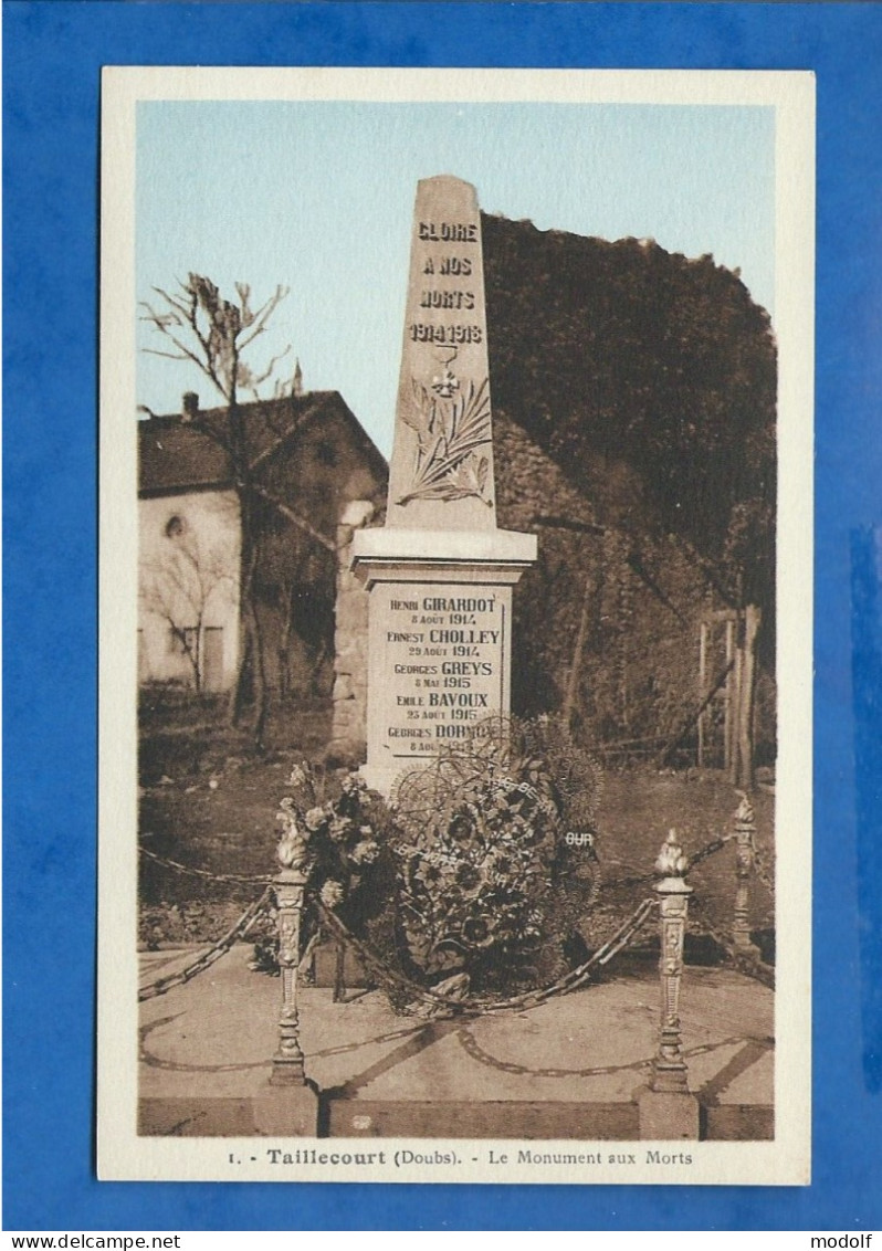 CPA - 25 - Taillecourt - Le Monument Aux Morts - Non Circulée - Altri & Non Classificati