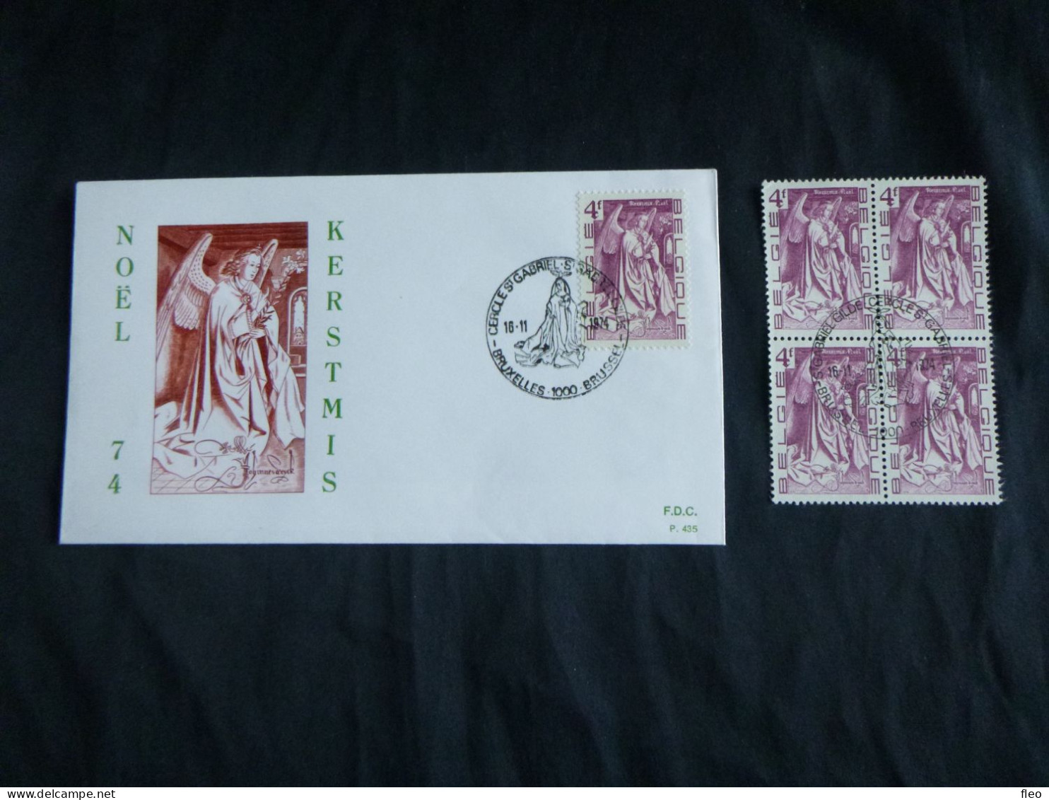 1974 1737 FDC Bruxs/Brus  & Timbres MNH Met 1édag Stempel :  " Kerstmis/ Noël " - 1971-1980