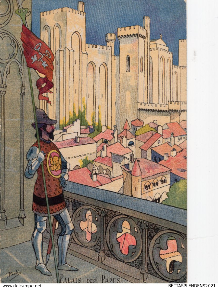 Menu 1913 En L'honneur De Mr JACK MAY - Illustration AVIGNON - Le Palais Des Papes & Le Pont D'Avignon Au Temps Des Pape - Menú