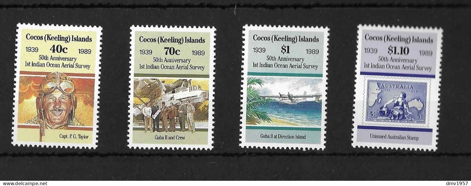 Cocos (Keeling) Island 1989 MNH 50th Anniv Of 1st Indian Ocean Ariel Survey - Cocoseilanden