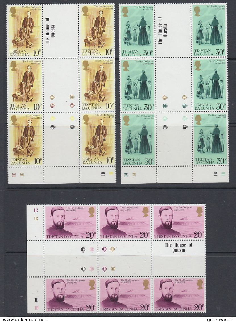 Tristan Da Cunha 1981 Rev. Dodgson's Arrival 3v Strip Of 3 Gutter ** Mnh (TDC185) - Tristan Da Cunha