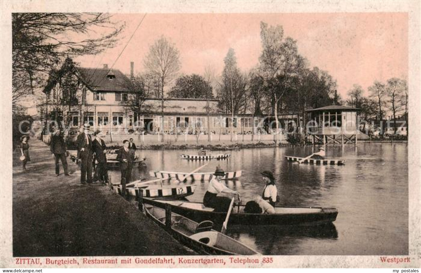 73790966 Zittau Burgteich - Restaurant M. Goldelfahrt U. Konzertgarten - Feldpos - Zittau