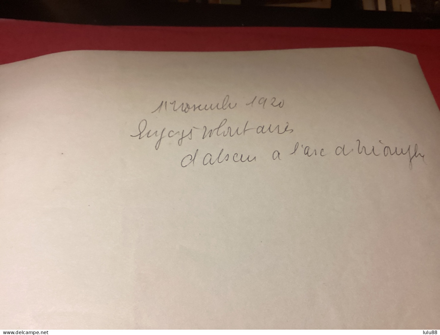 ALSACE. Militaria. Les Engagés Volontaires à L’Arc De Triomphe. 11 Novembre 1920 - Otros & Sin Clasificación