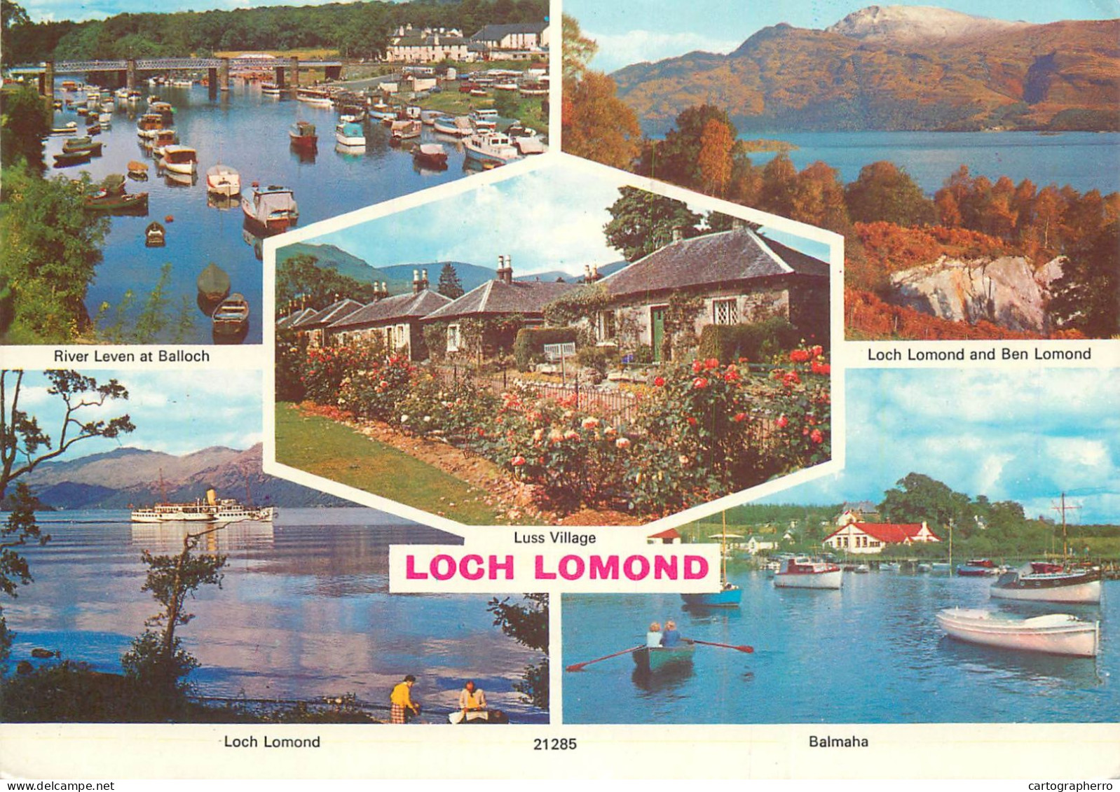 Navigation Sailing Vessels & Boats Themed Postcard Loch Lomond Small Chanel Vessels - Sailing Vessels