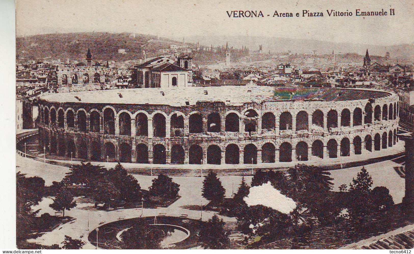 Verona - Arena E Piazza Vittorio Emanuele Orlando - Non Viaggiata - Verona