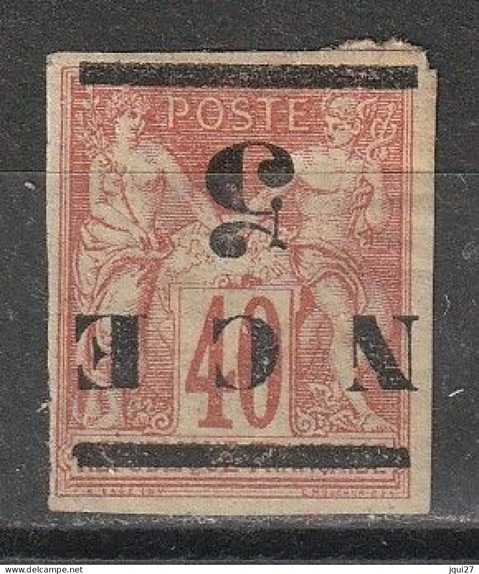 Nouvelle-Calédonie N° 6a * Surcharge Renversée - Unused Stamps