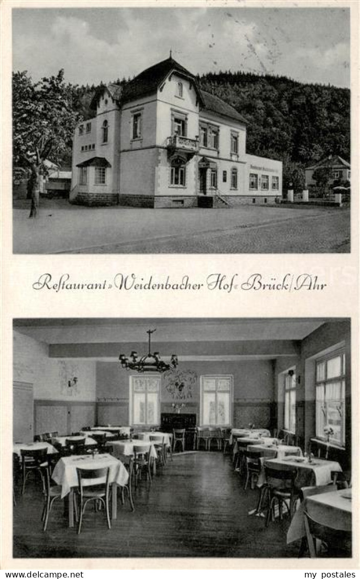 73790937 Brueck Ahr Ahrbrueck Restaurant Weidenbacher Hof Aussen- U. Innenansich - Altri & Non Classificati