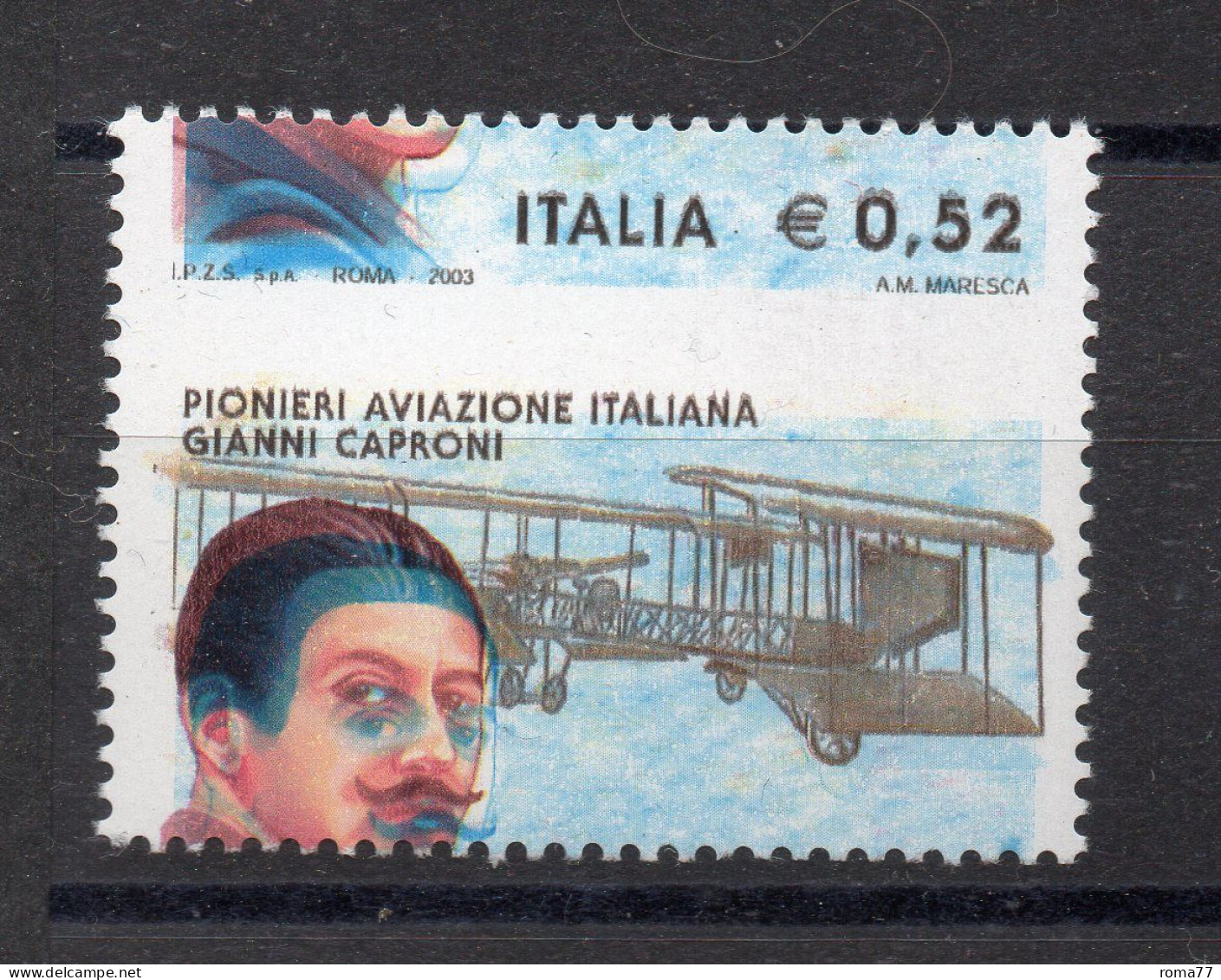 REPUBBLICA  2003 , CAPRONI Varietà Con Stampa Molto Spostata E Doppia Del N. 2704  *** (EB) - Variétés Et Curiosités