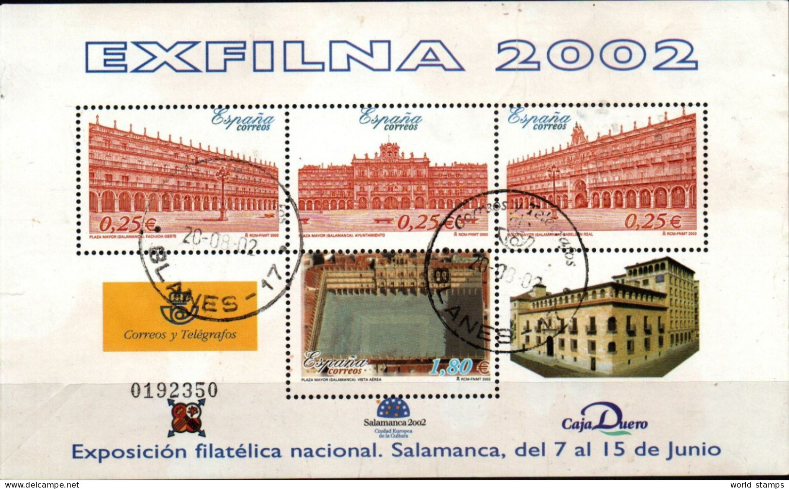 ESPAGNE 2002 O - Blocks & Sheetlets & Panes