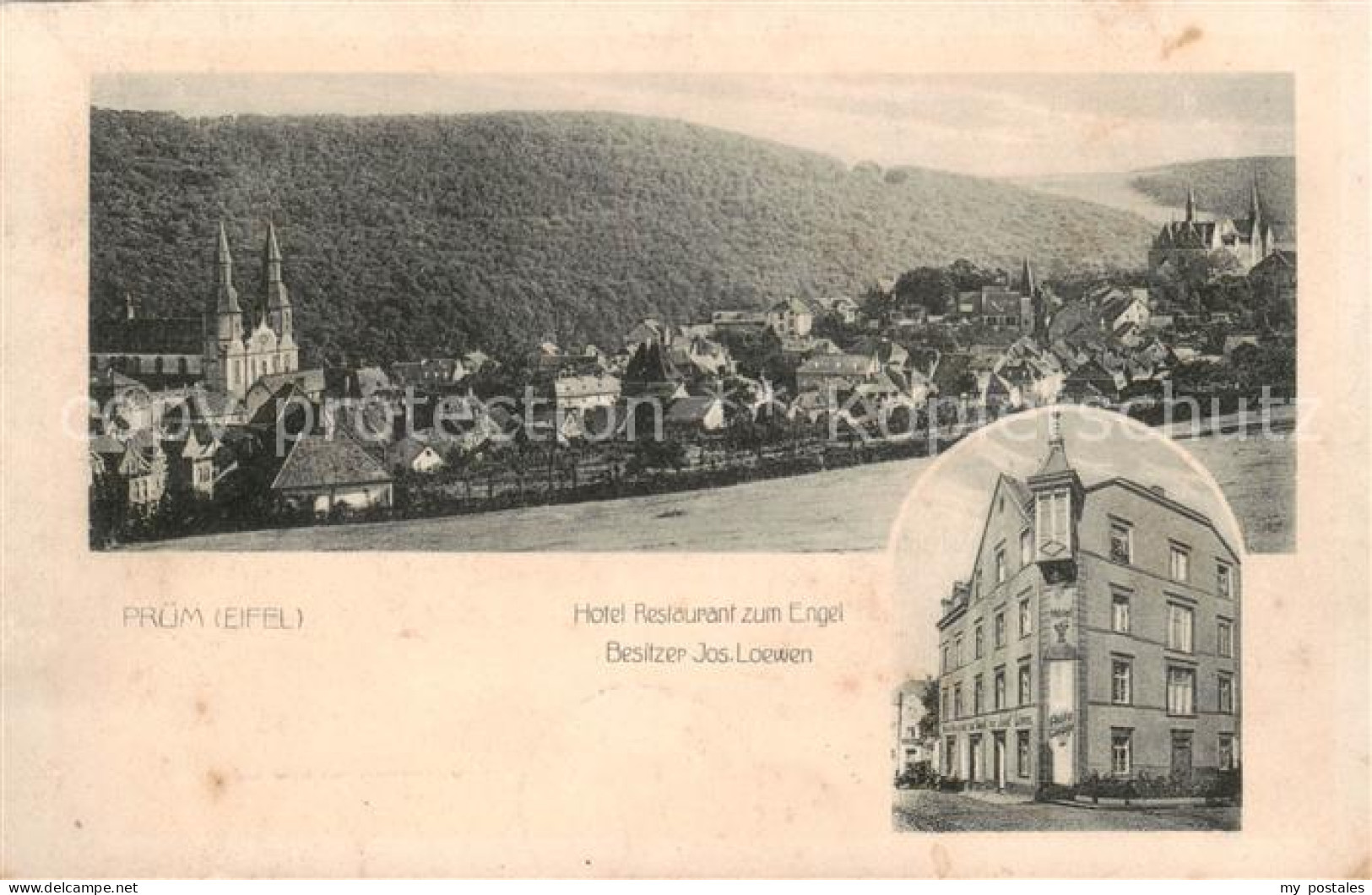 73790934 Pruem Eifel Gesamtansicht U. Hotel-Rest. Zum Engel Pruem Eifel - Autres & Non Classés