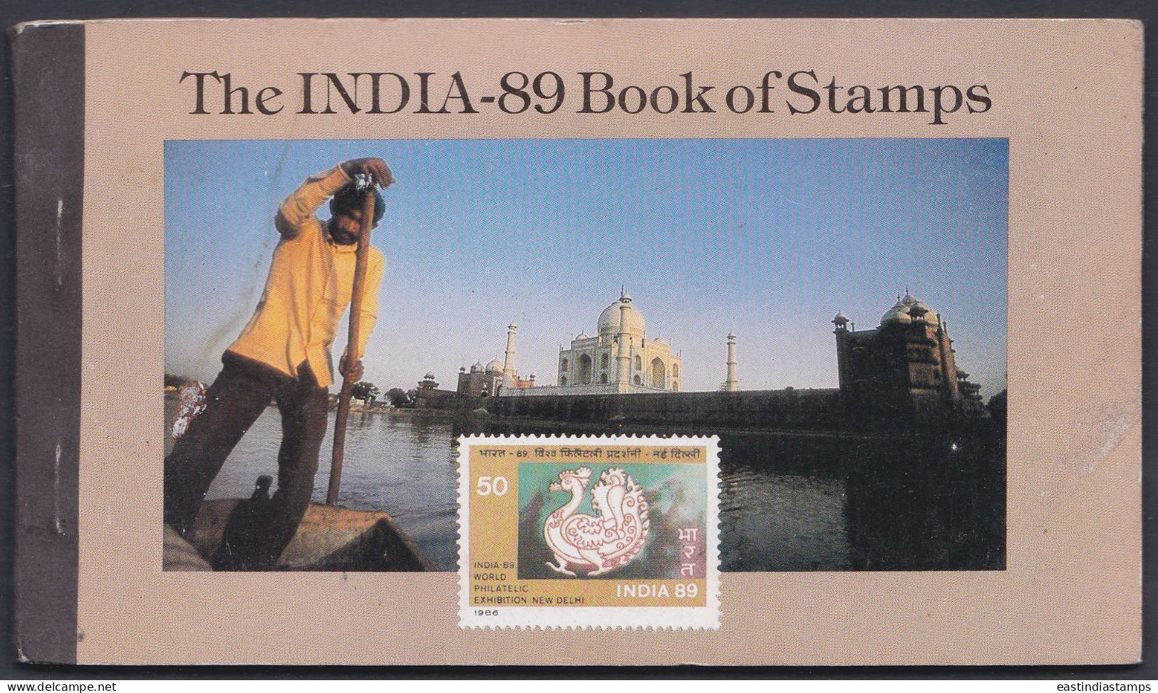 Inde India 1989 Mint Stamp Booklet Taj Mahal, Peacock, Pane, Exhibition, Art - Other & Unclassified