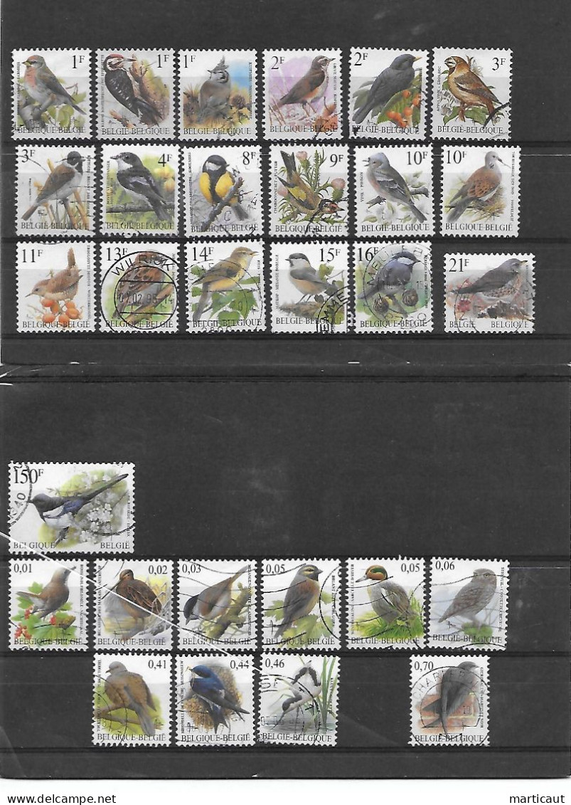 Petit Lot De Timbres Oblitérés Vendus En L'état - 1985-.. Birds (Buzin)