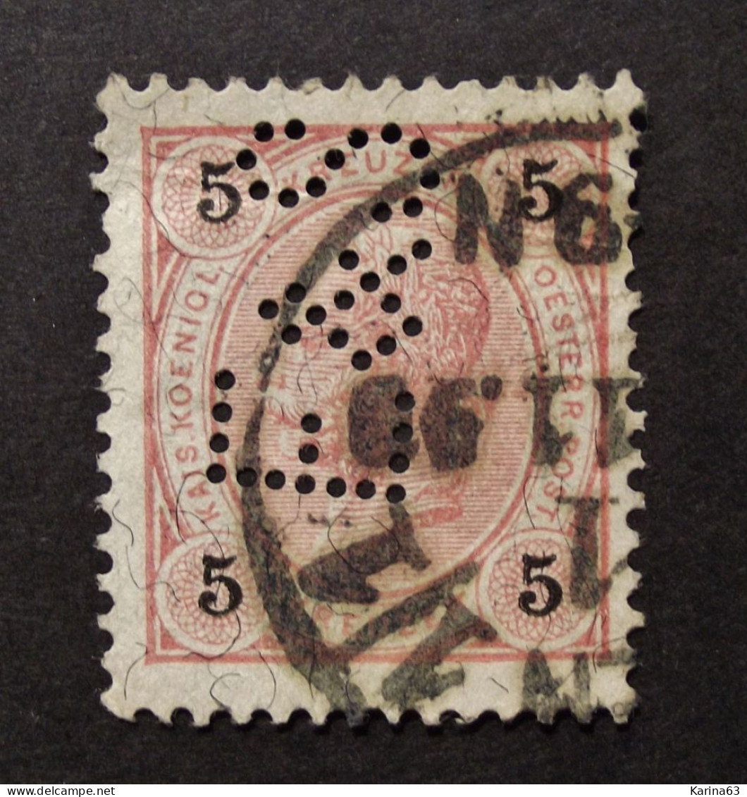 Österreich - Autriche - Oostenrijk - Perfin - Lochung  - E & S - M.J.Elsinger & Söhne, Segeltuch-Weberei - Cancelled - Used Stamps