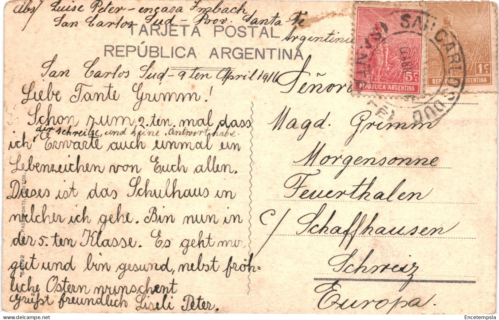 CPA Carte Postale Argentine San Carlos Sud Escuela Alemana  VM80116ok - Argentinien