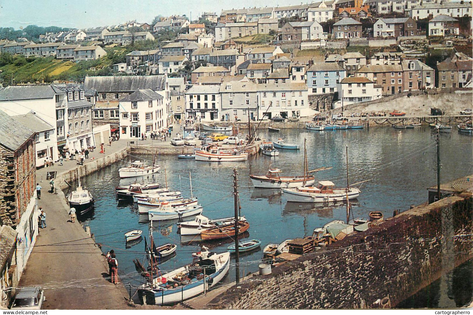 Navigation Sailing Vessels & Boats Themed Postcard Cornwall Mevagissey Harbour - Segelboote