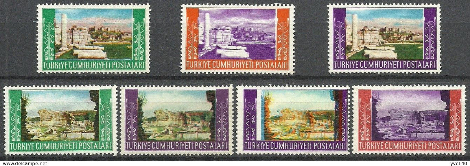 Turkey; 1953 Tourist Propaganda Of Ephesus 15 K./40 K. "Trial Prints" - Ungebraucht