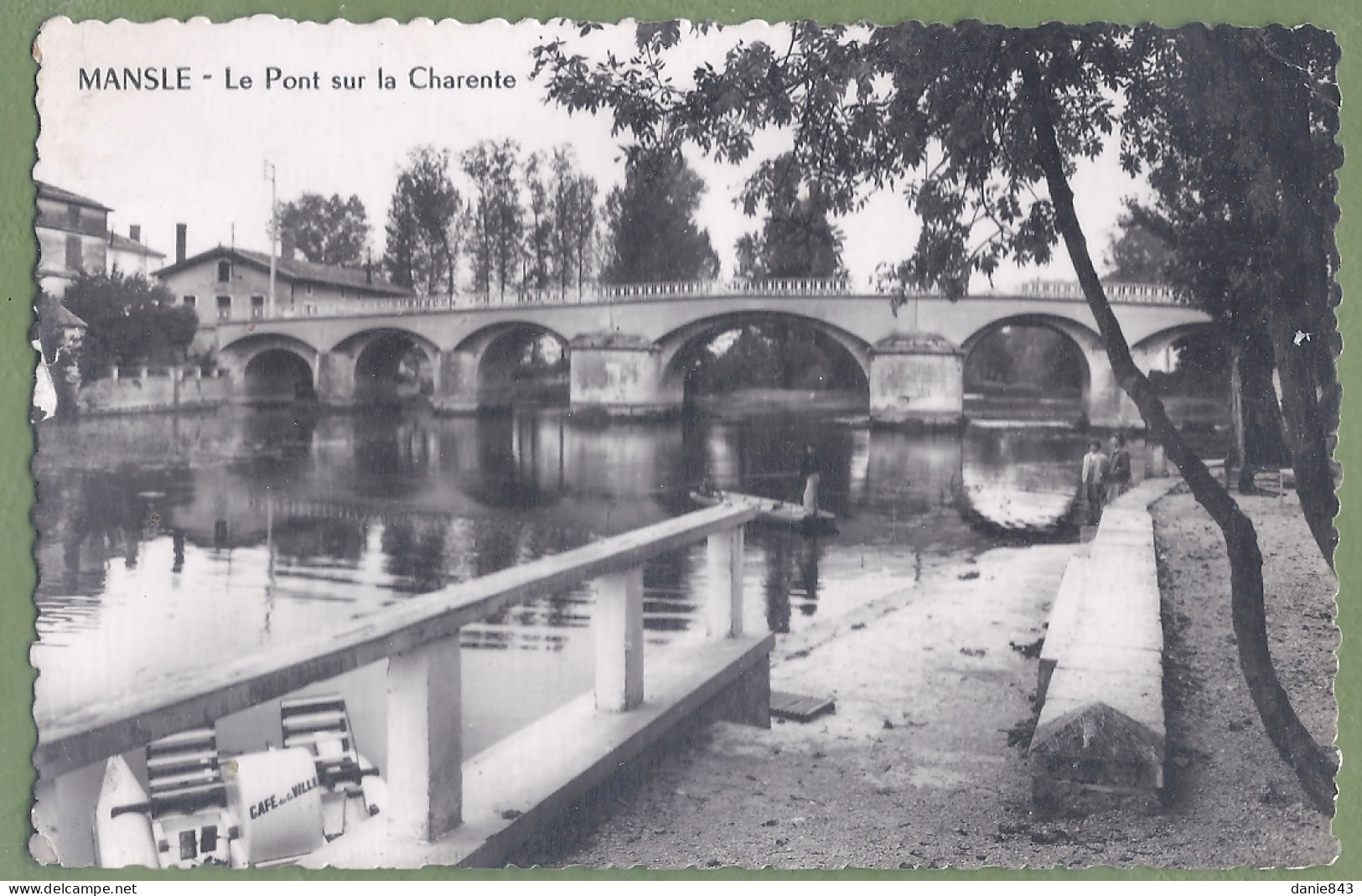 CPSM Format CPA  - CHARENTE - MANSLE - LE PONT SUR LA CHARENTE - Barque - Mansle