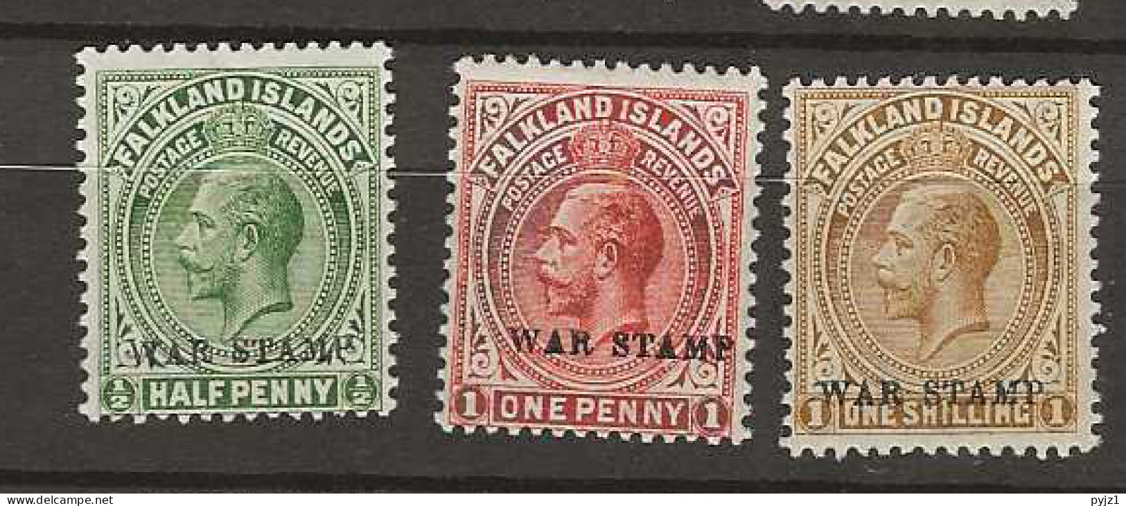 1918 MH Falkland Islands Mi 36-38 - Falkland Islands