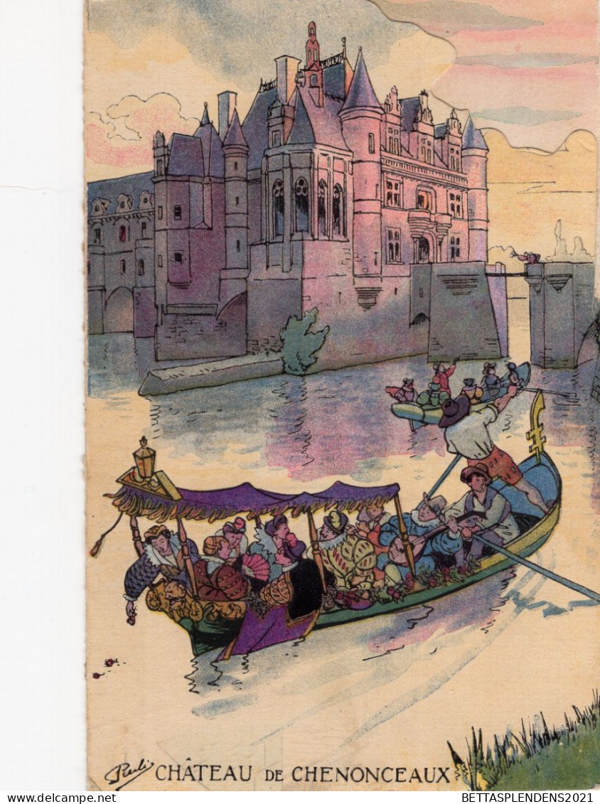 Menu 1913 En L'honneur De Mr JACK MAY - Illustration Le Château De CHENONCEAUX & DIANE De POITIERS à Chenonceaux - Menus