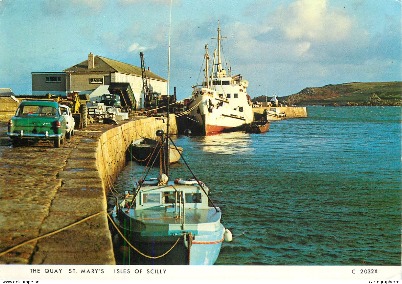 Navigation Sailing Vessels & Boats Themed Postcard Isles Of Sicily Quay St. Mary - Segelboote