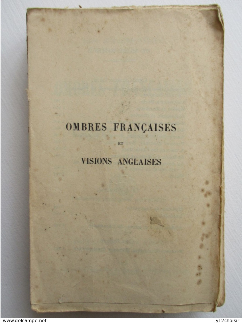LIVRE 1914 OMBRES FRANCAISES ET VISIONS ANGLAISES COMTE D' HAUSSONVILLE . BERNARD GRASSET EDITEUR PARIS - Geschiedenis