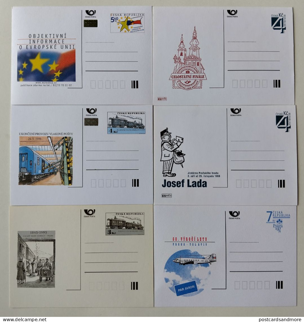 Czech Republic Lot Of 87 Unused Postal Stationery Cards 1994-2003 - Postcards