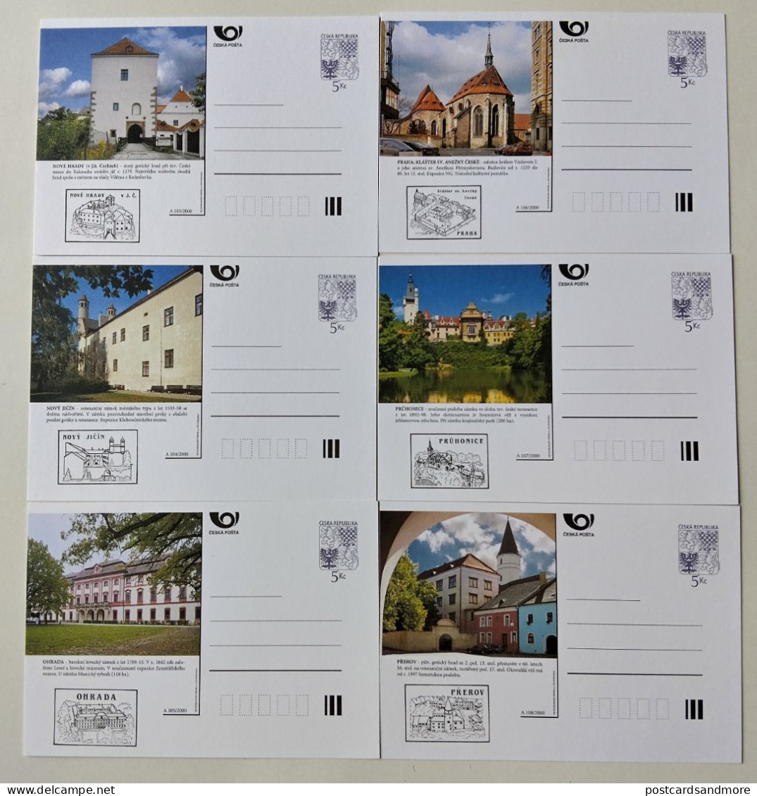 Czech Republic lot of 87 unused postal stationery cards 1994-2003