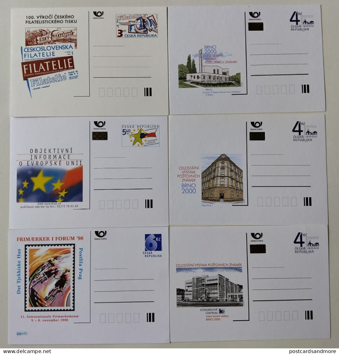 Czech Republic lot of 87 unused postal stationery cards 1994-2003