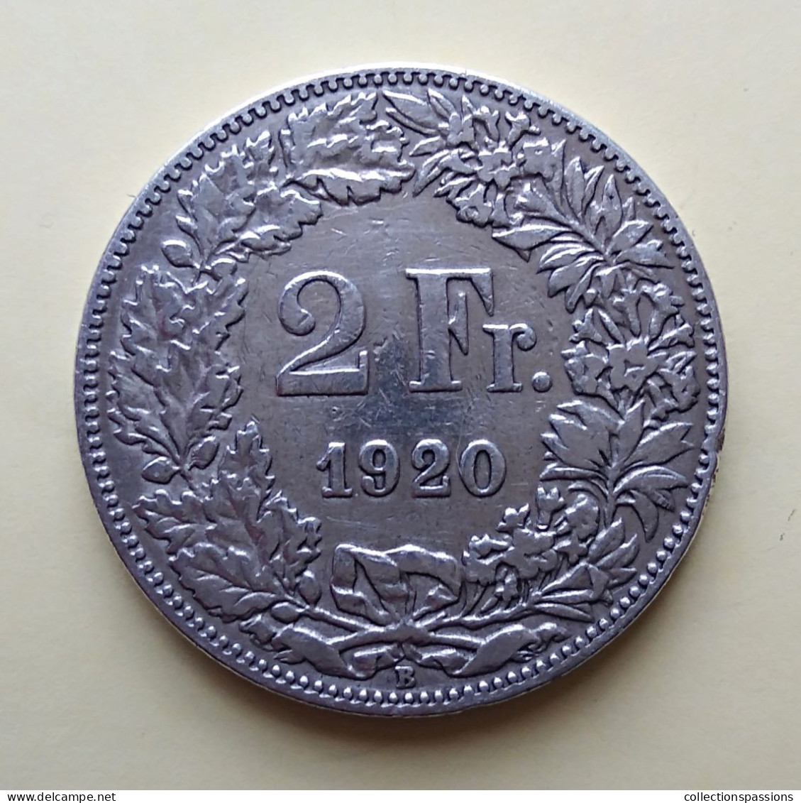 - SUISSE - 2 Francs - 1920 - Argent - - 2 Franken
