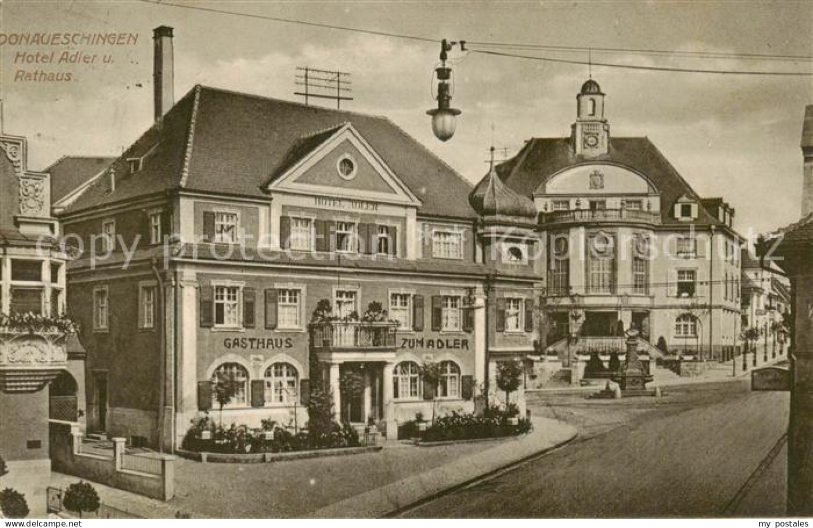 73790702 Donaueschingen Hotel Adler U. Rathaus Feldpost Donaueschingen - Donaueschingen