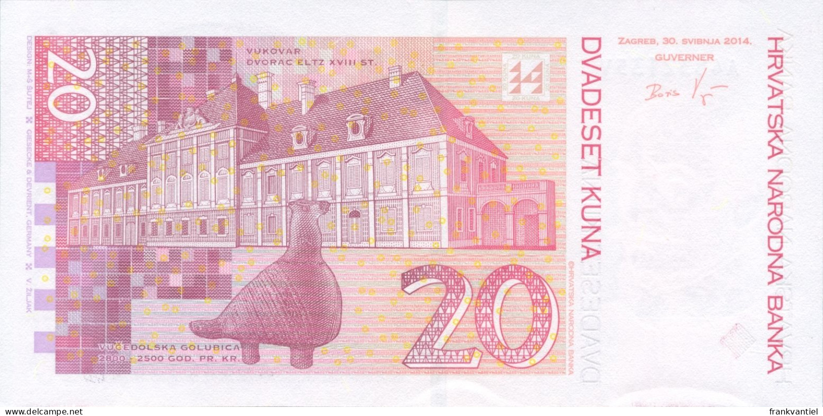 Croatia P-44 20 Kuna 2014 UNC - Kroatië