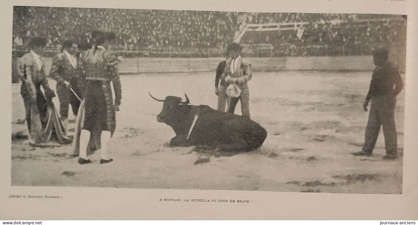 1899 LES COURSES DE TAUREAUX EN FRANCE - AU VÉLODROME DE ROUBAIX - Revue Sportive " LA VIE AU GRAND AIR "