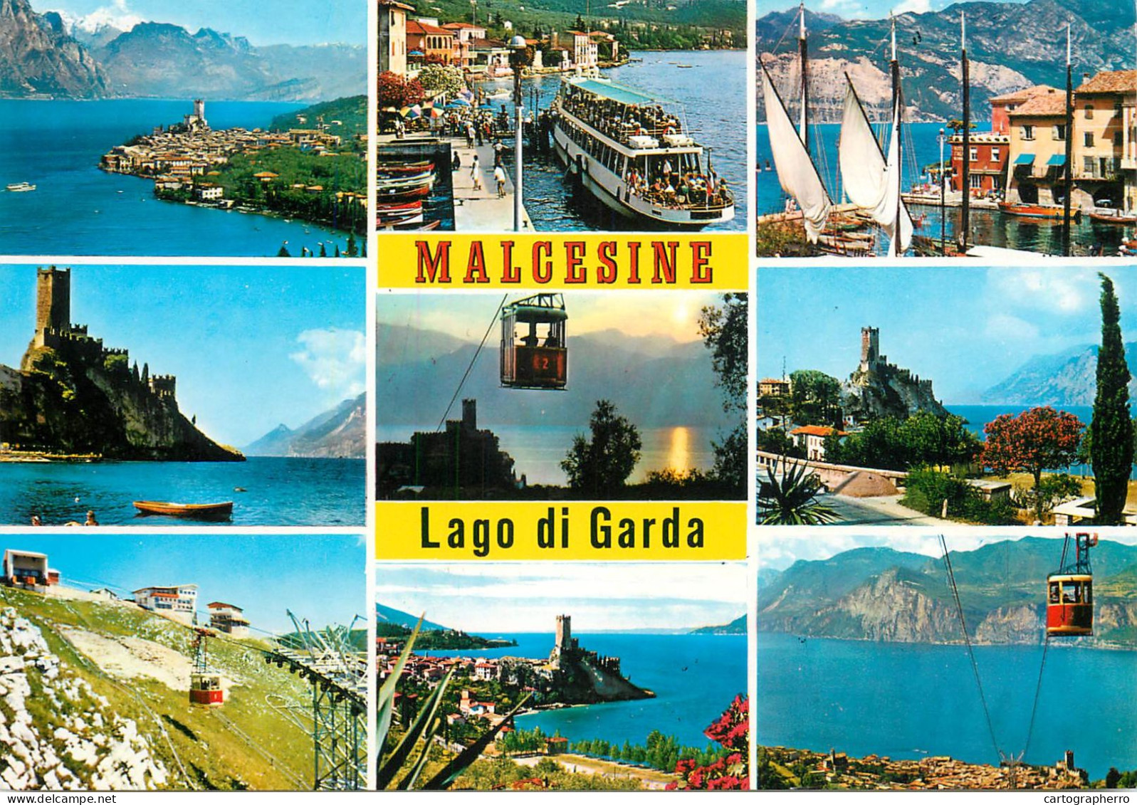 Navigation Sailing Vessels & Boats Themed Postcard Lago Di Garda Malcesine Pleasure Cruise - Segelboote