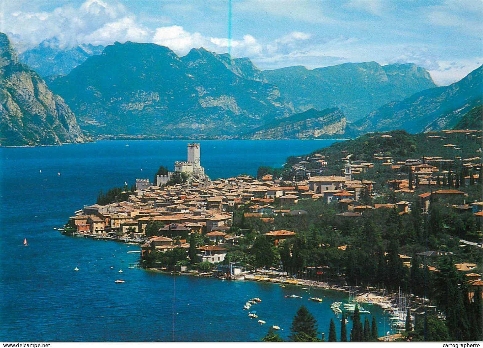 Navigation Sailing Vessels & Boats Themed Postcard Lago Di Garda Malcesine - Segelboote