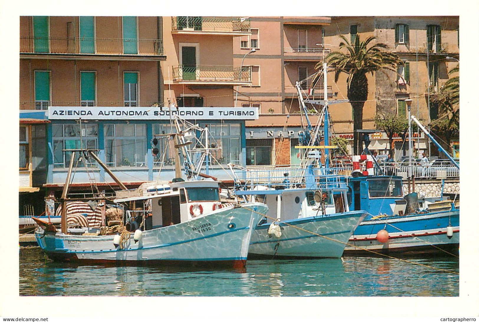 Navigation Sailing Vessels & Boats Themed Postcard Anzio Un Angolo Del Porto - Segelboote