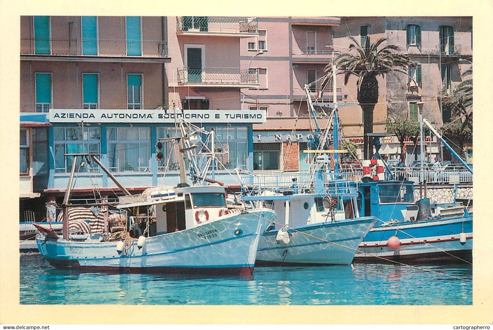 Navigation Sailing Vessels & Boats Themed Postcard Anzio Un Angolo Del Porto - Sailing Vessels