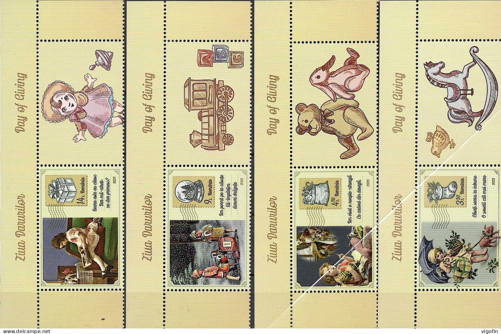 RO 2023-CHILDRENS, ROMANIA 4v+Lables, MNH - Nuovi