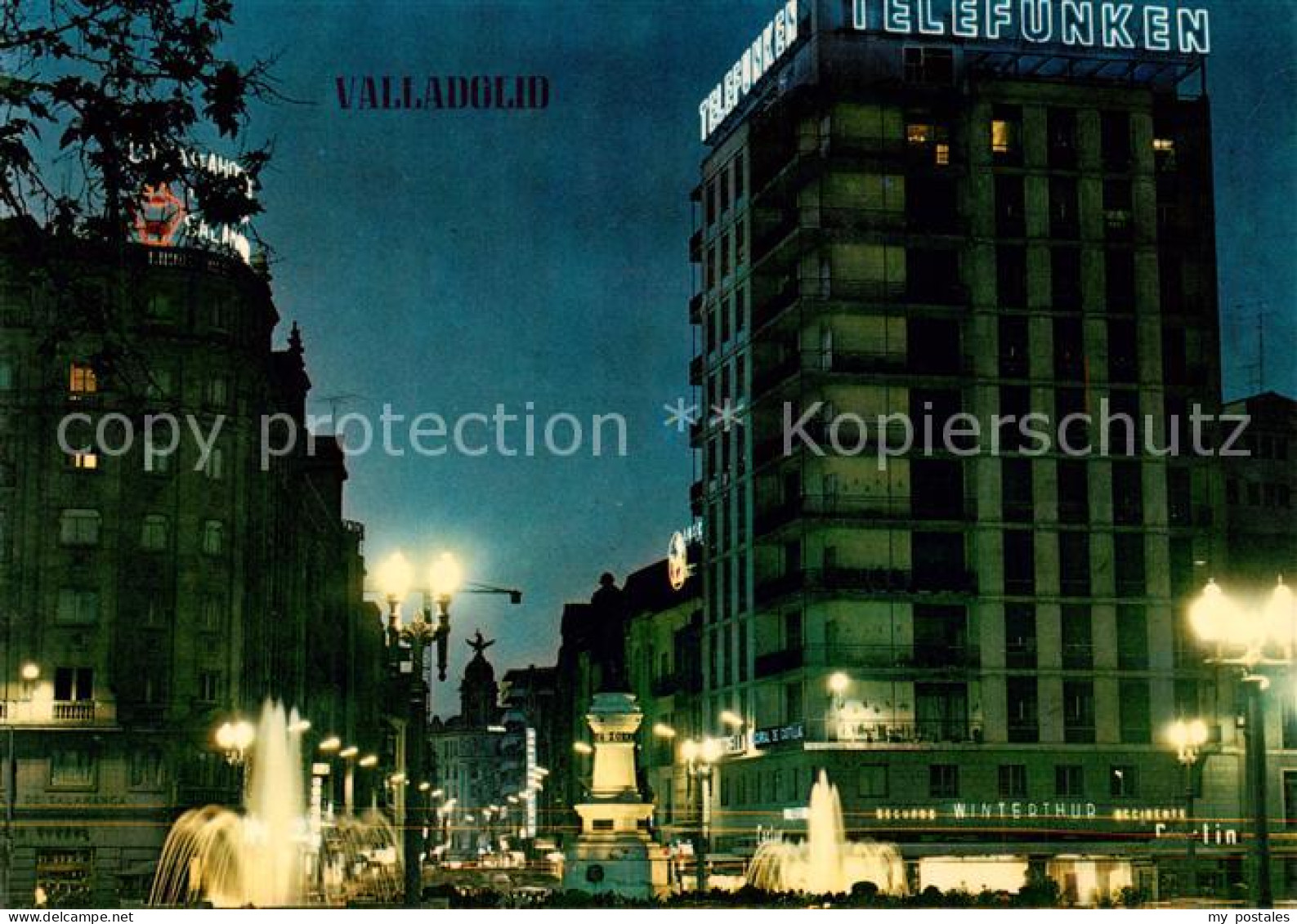 73790617 Valladolid Plaza Zorrilla Nocturna Valladolid - Andere & Zonder Classificatie