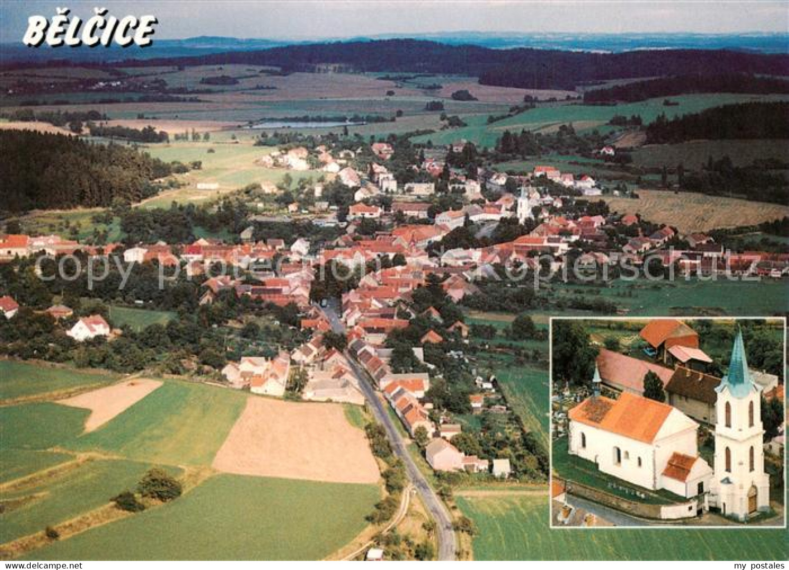 73790499 Belcice Bielschitz CZ Kostel Sv. Petra A Pavla Gesamtansicht Kirche  - Tschechische Republik